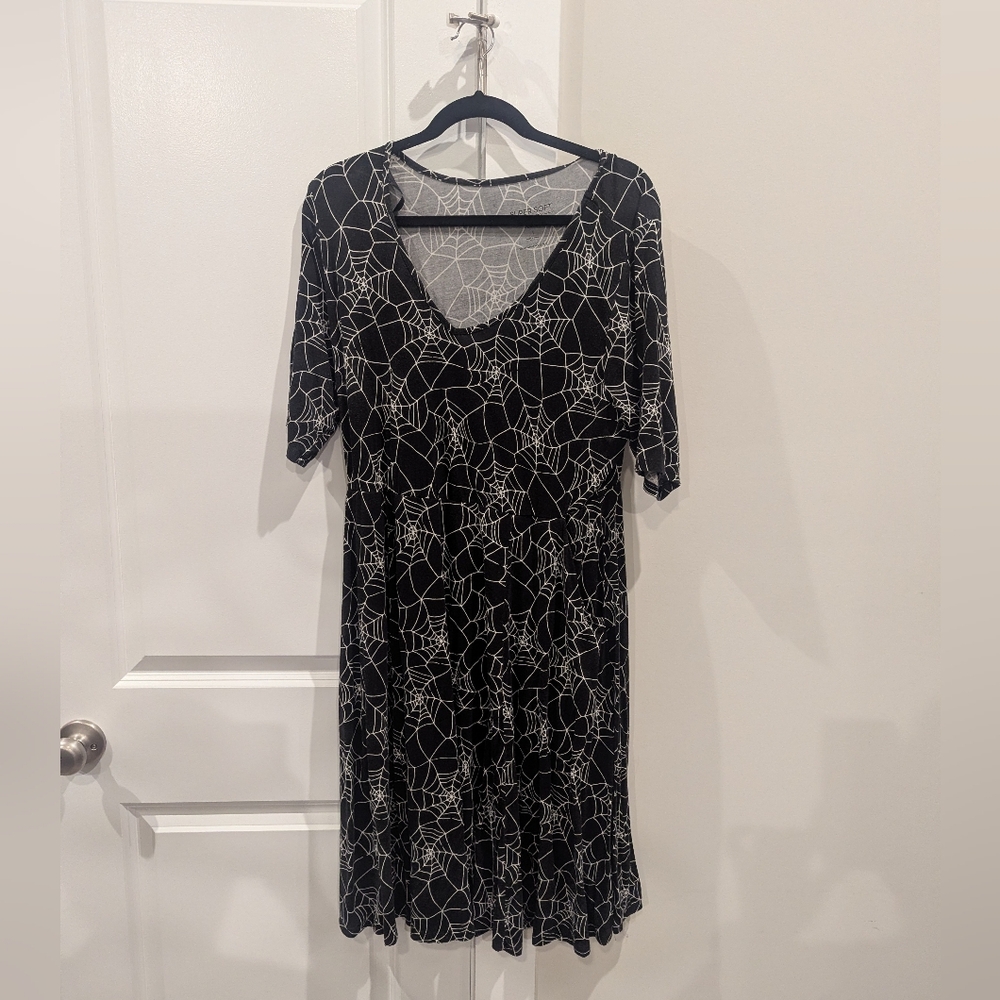 Torrid Supersift Spiderweb Skater Dress - Picture 2 of 4